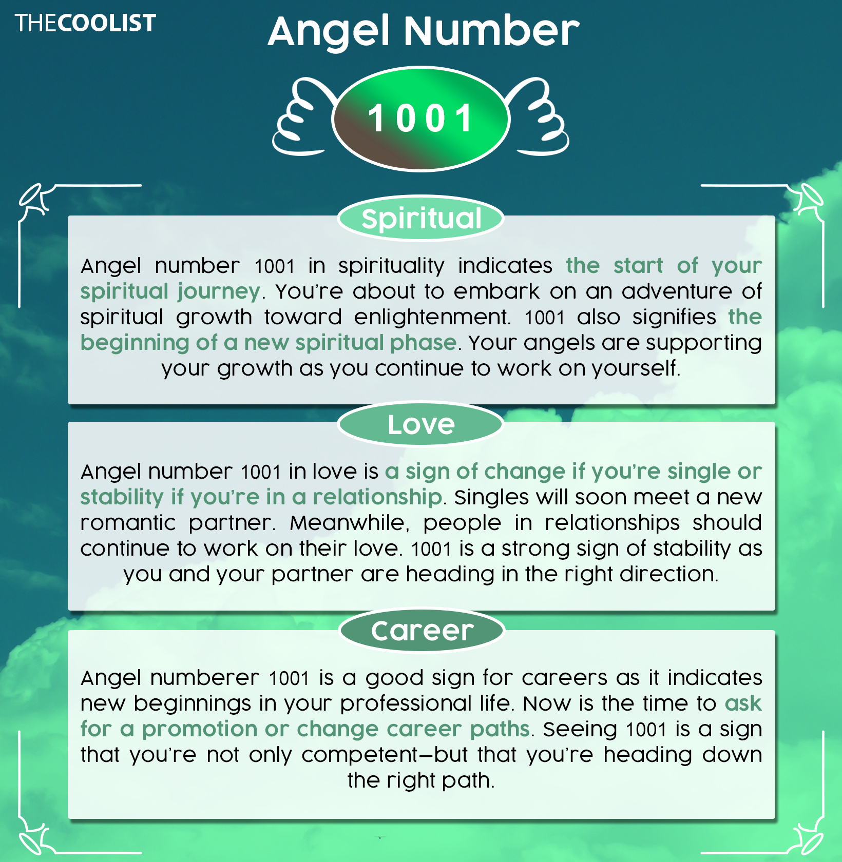  Angel Número 1001 Significado - Desarrollo Personal