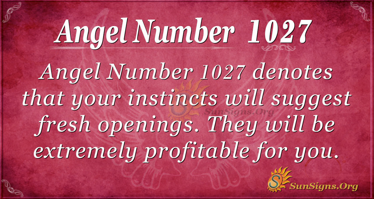  Numéro d'ange 1027 Signification : Un grand avenir