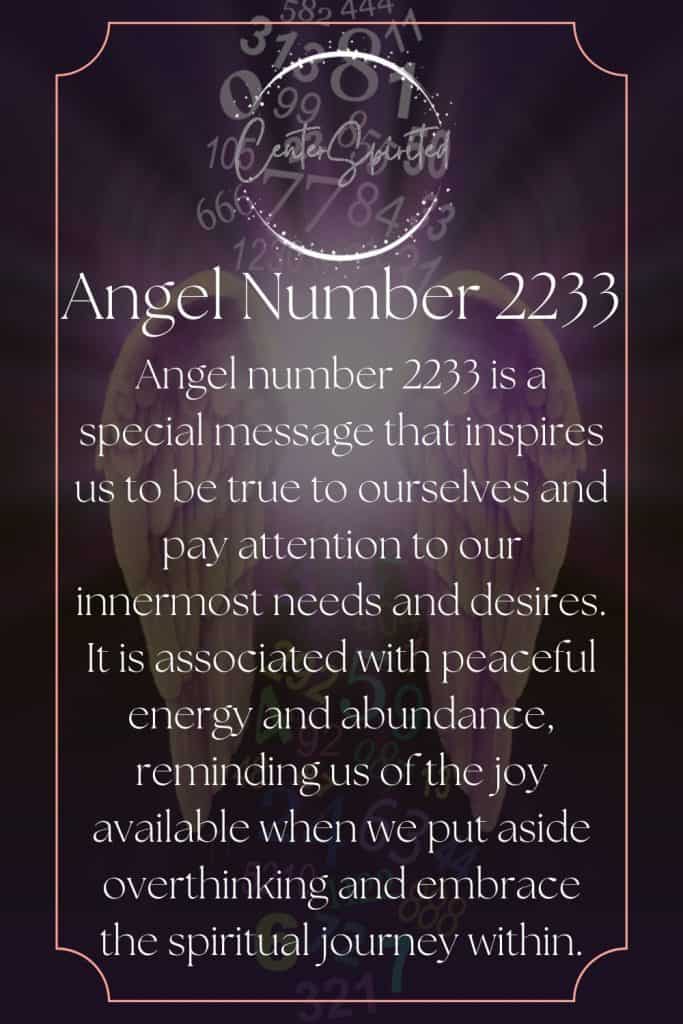  Анђеоски број 2233 Значење - Имајте вере у своје способности