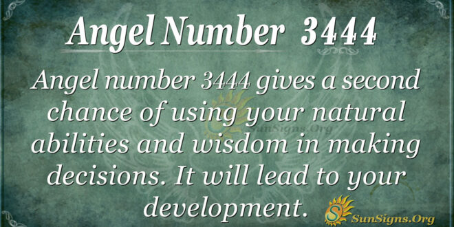  Numéro d'ange 3444 Signification : Faites vos propres plans