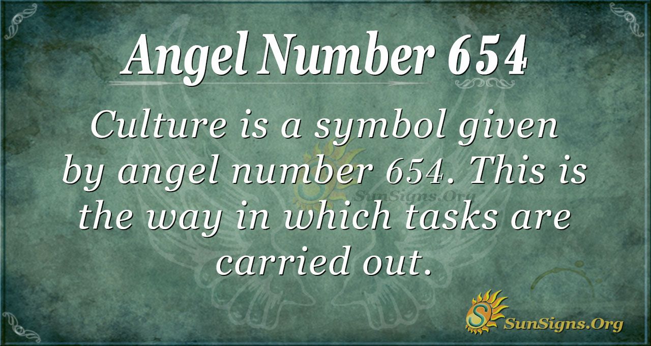  Anđeoski broj 654 Značenje: Razvijte kulturu optimizma
