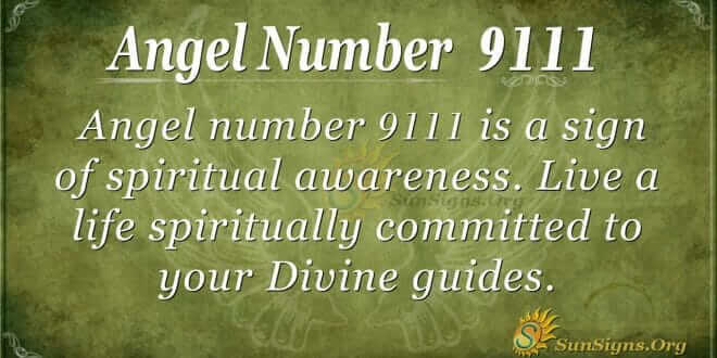  Signification du nombre d'anges 9111 - Signe de conscience spirituelle