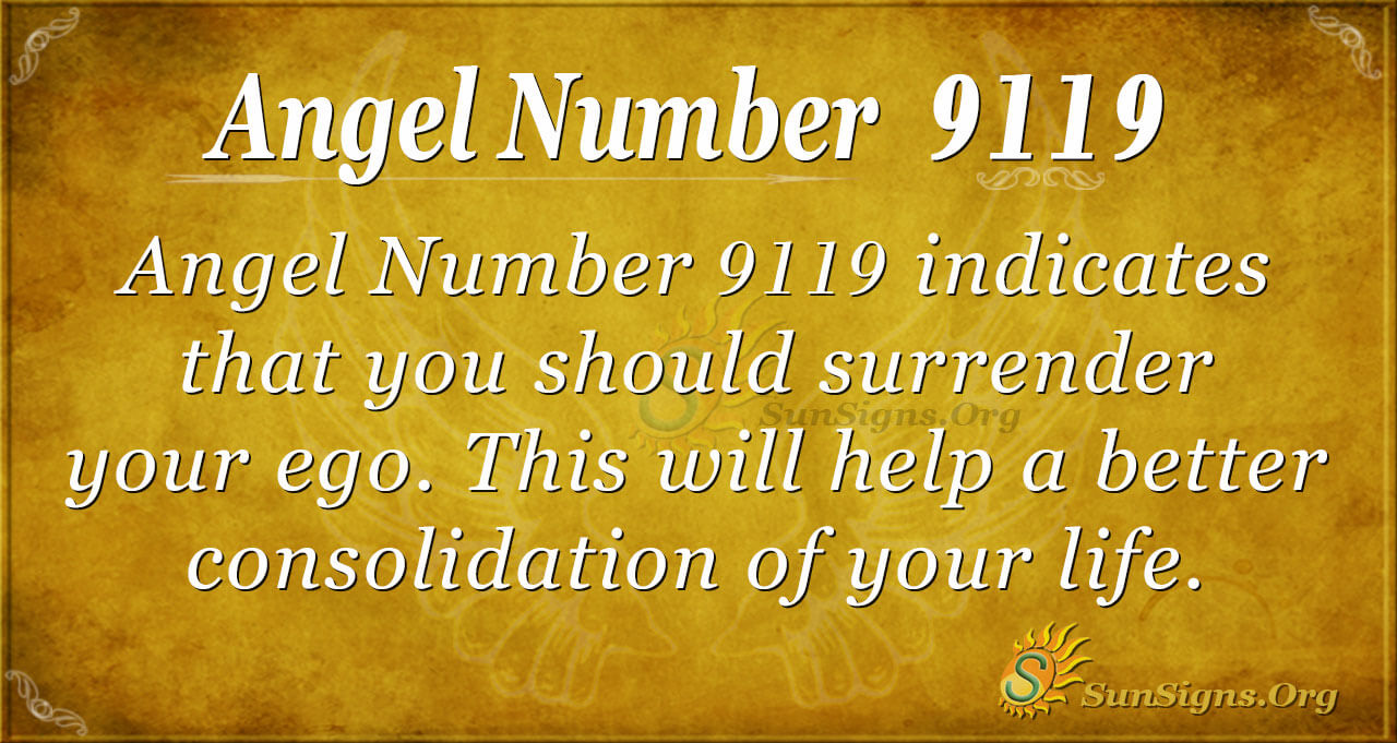  Numéro d'ange 9119 Signification : Abandonner son ego