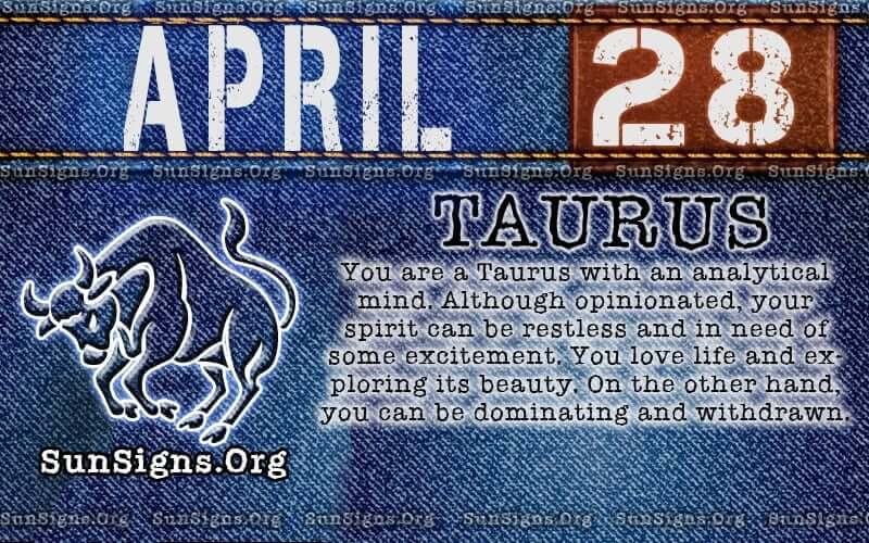  28 avril Horoscope du zodiaque Anniversaire Personnalité