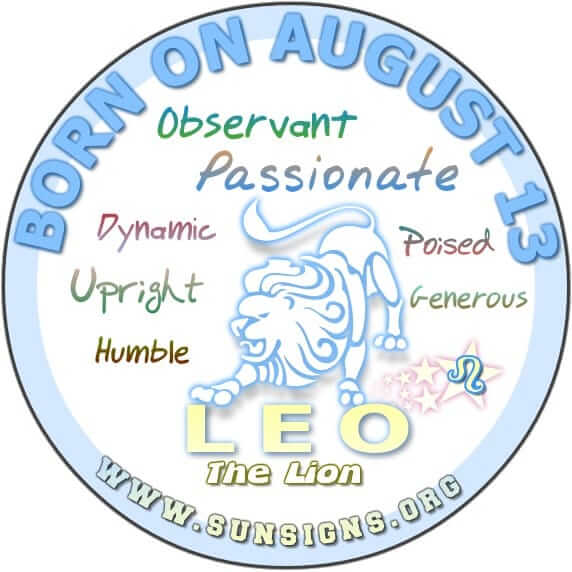  13 août Horoscope du zodiaque Anniversaire Personnalité