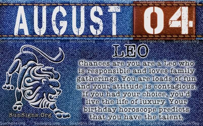  Horoskop za rođendan 4. avgusta