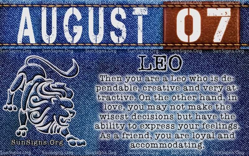  7 août Horoscope du zodiaque Anniversaire Personnalité