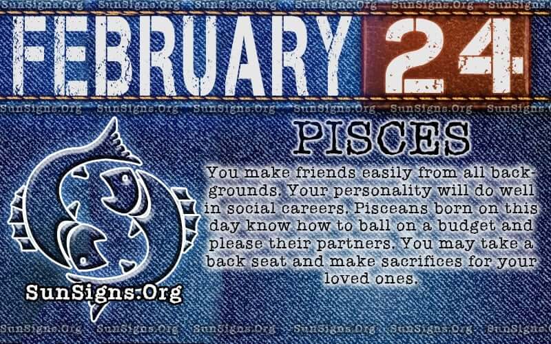  24 février Horoscope du zodiaque Anniversaire Personnalité