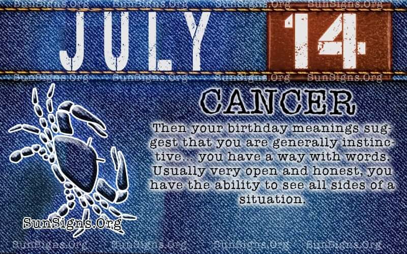  14 juillet Horoscope du zodiaque Anniversaire Personnalité