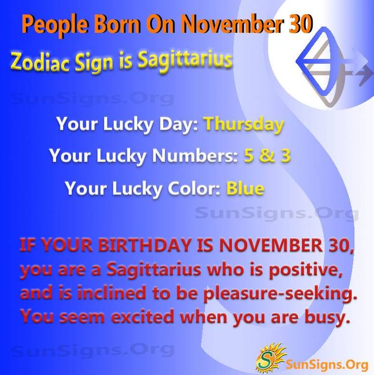  30 novembre Horoscope du zodiaque Anniversaire Personnalité