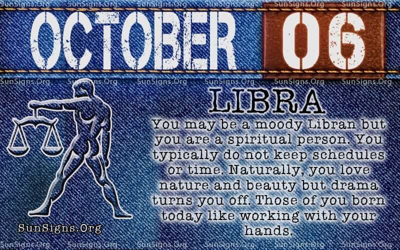  6 octobre Horoscope du zodiaque Anniversaire Personnalité