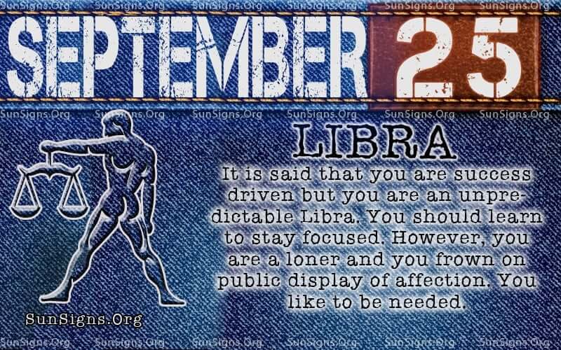  Horoskop za 25. septembar Rođendan Ličnost